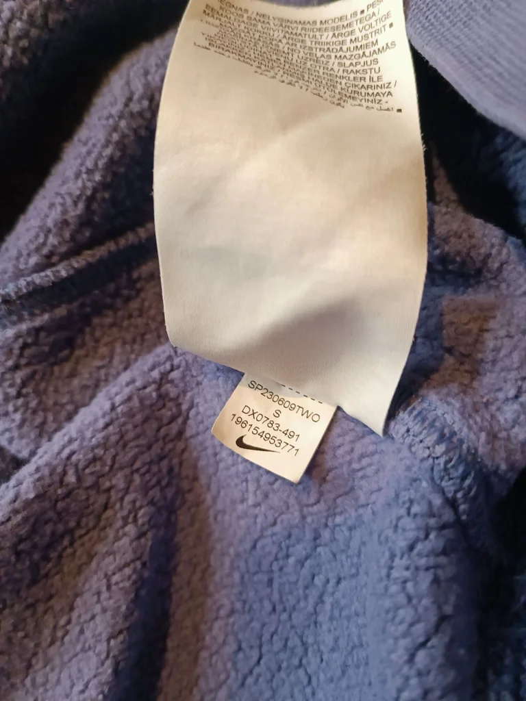 Nike pull hoodie with a hood in size S in very good condition, navy blue color – photo 6